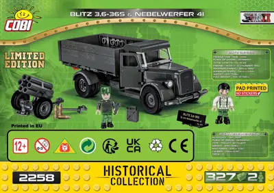 COBI 15 Cm Nebelwerfer 41 – Kit Di Blocchi Da Costruzione Storici, 130 Pezzi Con Figura Di Soldato, Edizione II Guerra Mondiale