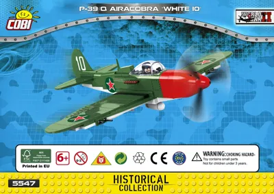 COBI Bell P-39Q Airacobra - Maquette Blocs De Construction 380 Pièces Échelle 1:32, Avion Seconde Guerre Mondiale Avec Figurine