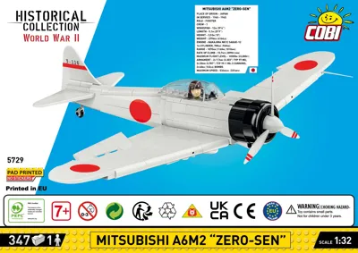 COBI Mitsubishi A6M2 Zero-Sen Fighter - 347 pieces (World
