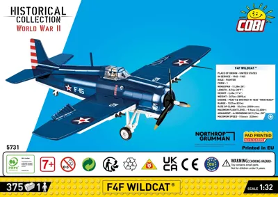 Cobi F4F Wildcat Northrop Grumman • Set 5731 • SetDB Cobi F4F Wildcat Northrop Grumman • Set 5731 • SetDB