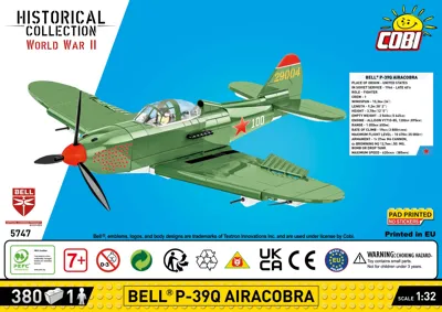 COBI - Militärflugzeug BELL P-39Q Airacobra – 380 Stück - 1/32