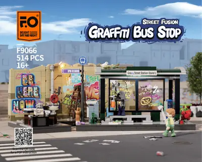 Funwhole Graffiti bus stop • Set F9066 • SetDB
