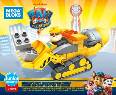 MEGA Construx Paw Patrol Rubble s City Construction Truck