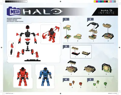Mega Bloks Decisive Engagement Halo Infinite Weatherアクションフィギュア MEGA Halo Infinite Kids Set, Building Toy with Micro Action