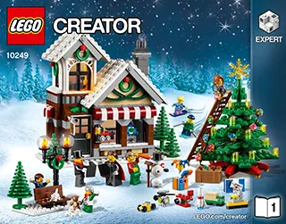 Lego 10249: Winter Toy Shop, ~95% complete. No box, newest instructions or minifigures