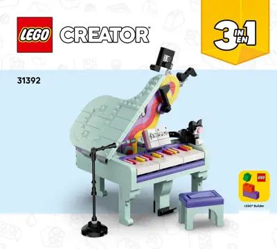 LEGO Creator Music Decor Piano with Cat • Set 31392 • SetDB