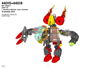 LEGO HERO Factory FURNO Jet Machine • Set 44018 • SetDB