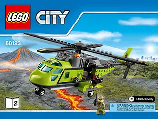 Lego volcano supply helicopter fashion