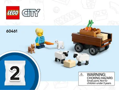LEGO City Red Farm Tractor with Trailer & Sheep
