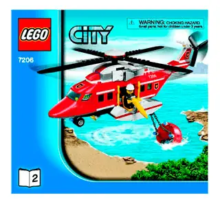 LEGO City Fire Helicopter Set 7206 SetDB