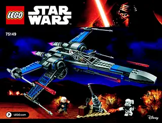 Lego Star Wars 75149 Resistance X-wing fighter good New