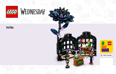 LEGO Wednesday Black Dahlia Flower • Set 76784 • SetDB