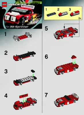 LEGO Racers RX-Sprinter • Set 8655 • SetDB • Merlins Bricks