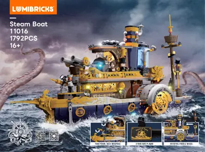 LUMiRiSE グッズセット Lumibricks Steamboat • Set 11016 • SetDB • Merlins Bricks