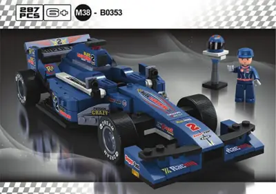 Sluban The Blue Racing Car • Set M38-B0353 • SetDB