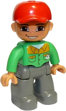 LEGO SERIOUS PLAY Duplo Figure Lego Ville Male Dark Bluish Gray Legs