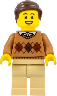 LEGO Brand LEGOLAND Park Male Dark Brown Hair
