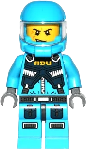 あおい LEGO Space Alien Defense Unit Soldier 1 Dark Azure Hips