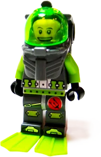 LEGO Atlantis Diver 1 Axel, With Vertical Lights