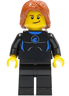 LEGO City Surfer in Wetsuit Dark Orange Tousled Hair