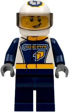 LEGO City Dragster Race Car Driver GEAR Logo