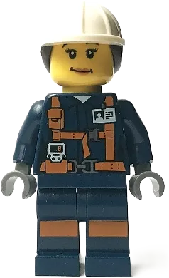 LEGO City Miner Female Explosives Engineer with Dual Sided Head