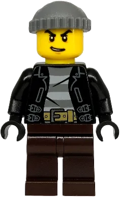 LEGO City Bandit Crook Black Leather Jacket