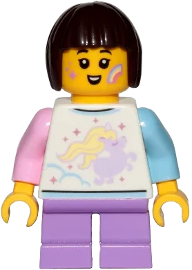 LEGO Minifigures Child Girl White Shirt with Unicorn