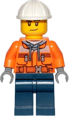 LEGO City Construction Worker Male Orange Safety Vest