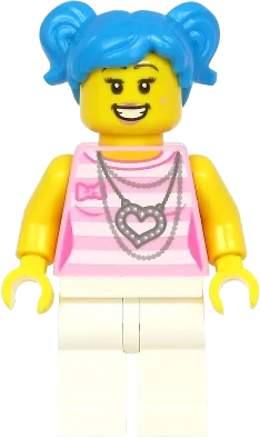 LEGO City Poppy Starr Bright Pink Top White Legs