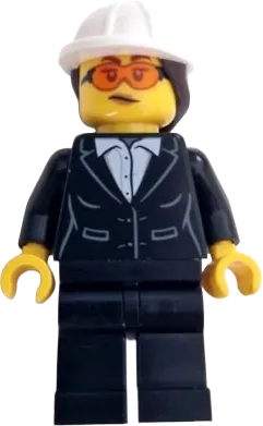 LEGO City DJ Male, White Jacket, Black Legs