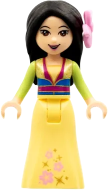 LEGO Disney Mulan Full Length Dress Flower Minifig dp044