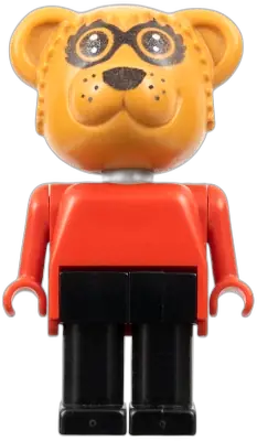 LEGO Fabuland Bear Roger Raccoon, Black Legs
