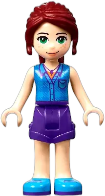 LEGO Friends Mia Dark Purple Shorts, Lime Top