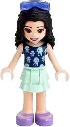 LEGO Friends Emma Dark Pink Top with Bright Pink Circles and