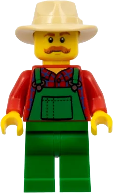 Lego farmer minifigure best sale