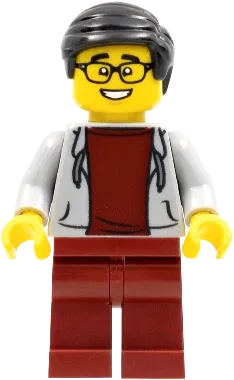 Lego man black hair sale