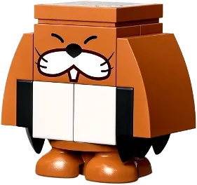 LEGO Super Mario Monty Mole Face on 1 x 2 Brick