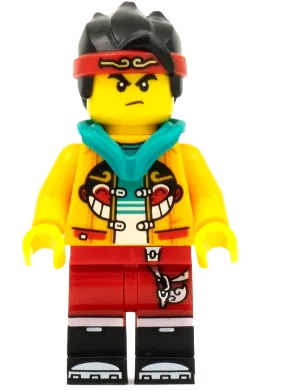 LEGO Monkie Kid Bright Light Orange Open Jacket with Monkey LEGO Monkie Kid Bright Light Orange Open Jacket with Monkey