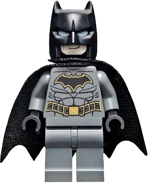 LEGO Batman Dark Bluish Gray Suit with Gold Outline Belt and Crest