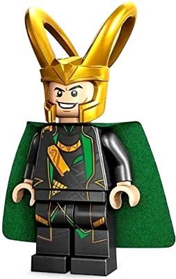 LEGO Marvel Loki Pearl Dark Gray Suit • Minifig sh0860