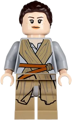 LEGO Star Wars Rey Dark Tan Tied Robe • Minifig sw0677