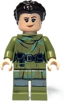 LEGO Star Wars Princess Leia Olive Green Endor Outfit, Hair LEGO Star Wars Princess Leia Olive Green Endor Outfit, Hair