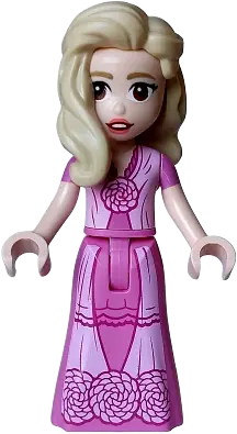 lego pink dress Lego New Bright Pink Minifigure Torso Female Dress Yellow Neck Laces