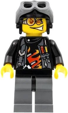 LEGO Racers Backyard Blaster 3 Billy Bob Blaster, Aviator Cap LEGO Racers Backyard Blaster 3 Billy Bob Blaster, Aviator Cap