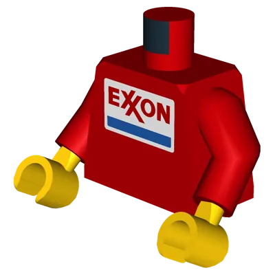 LEGO City Exxon Blue Legs, Red Hat • Minifig exx002 • SetDB