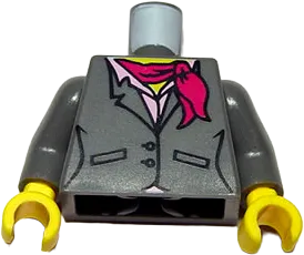 Lego Magenta Robe LEGO City Dark Bluish Gray Jacket Magenta Scarf, Dark Tan Legs