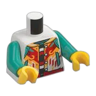 LEGO Monkie Kid White Jacket with Buttons • Minifig mk178